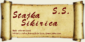 Stajka Sikirica vizit kartica